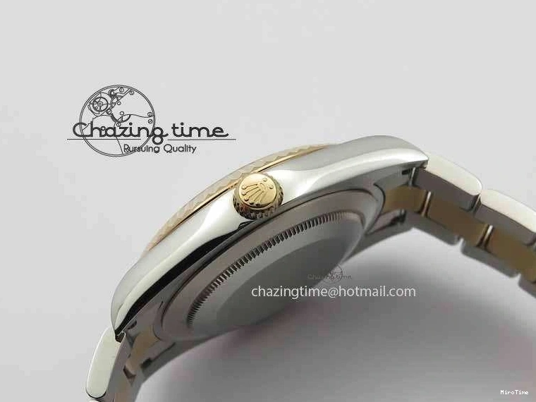 MiroTime 1218 Sleek DateJust II 41mm SS RG BP Maker Best Edition RG Roman Dial On SS RG Bracelet SA 3711